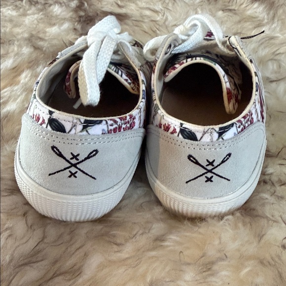 Inkkas new Monterey Lace Up floral boat sneaker 7 butterfly low top artist shoes - Picture 7 of 11